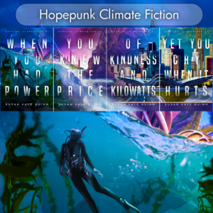 hopepunk climate fiction
4 cover spread