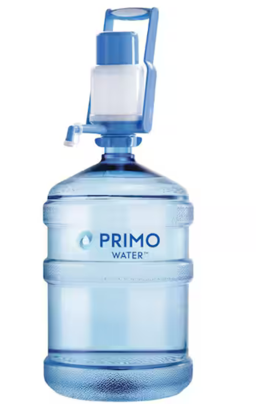 5 gal Primo water jug with hand pump