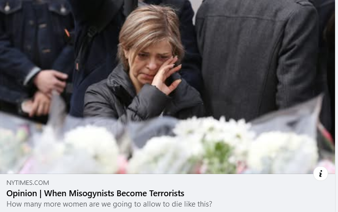 NYtimes Opinion: When Misogynists Become Terrorists